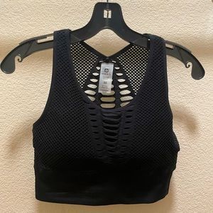 Mono B Ribbed Back Longline Bra Black M